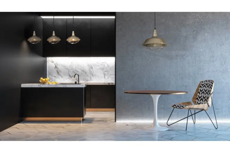 Lampadario a sospensione Decor Solen, forma industriale con griglia dorata, diametro 36,5 cm, codice 3703.