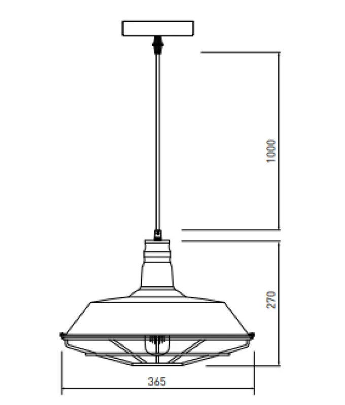 Lampadario a sospensione Decor Solen, forma industriale con griglia dorata, diametro 36,5 cm, codice 3703.