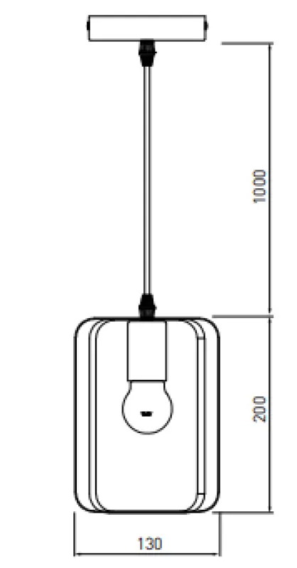 Lampada a sospensione Decor Oxalis con struttura in metallo nero a forma geometrica, diametro 13 cm. 3185.