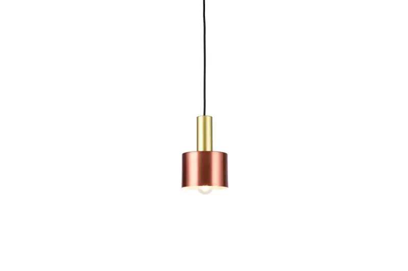 Lampada a sospensione Decor Selvia in rame con finitura in ottone, diametro 12 cm 3208.