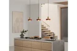 Lampada a sospensione Decor Selvia in rame con finitura in ottone, diametro 20 cm 3222.