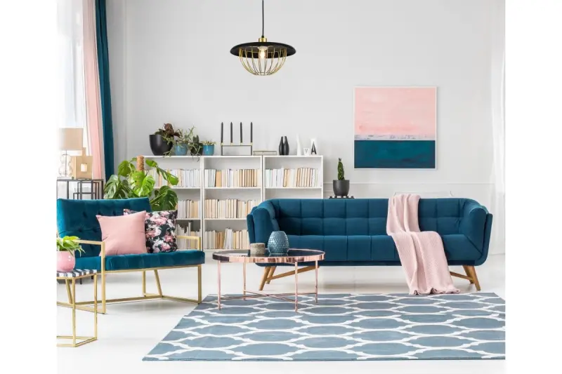 Decor Tulip moderna lampada a sospensione con bordo in metallo nero e gabbia dorata a filo 3444