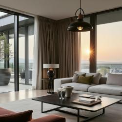 Decor Mees lampada a sospensione in metallo nero con attacco a cupola a forma di lampada a petrolio 2363