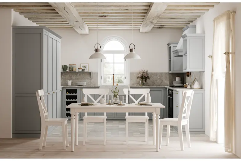 Decor Mees lampada a sospensione in metallo bianco con attacco per paralume a forma di lampada a petrolio 2332