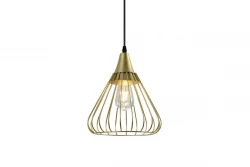 Decor Tess lampada a sospensione conica in metallo dorato 2516