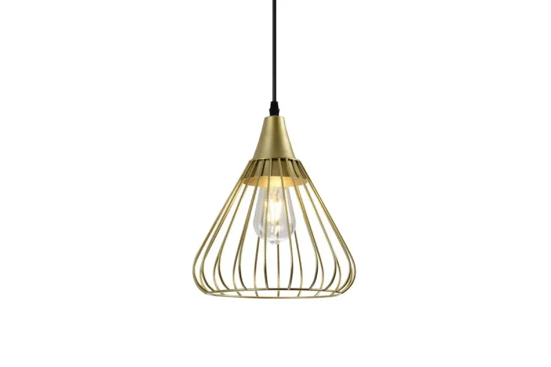 Decor Tess lampada a sospensione conica in metallo dorato 2516