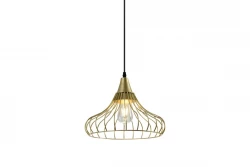 Decor Lotte lampada a sospensione vintage a forma di cono d'oro filiforme 2646.