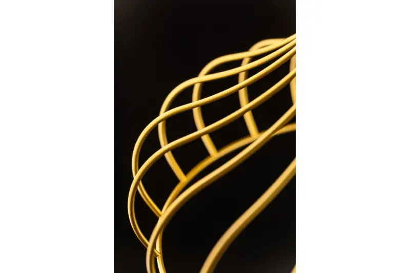 Decor Lotte lampada a sospensione vintage a forma di cono d'oro filiforme 2646.