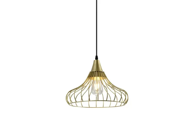 Decor Lotte lampada a sospensione vintage a forma di cono d'oro filiforme 2646.