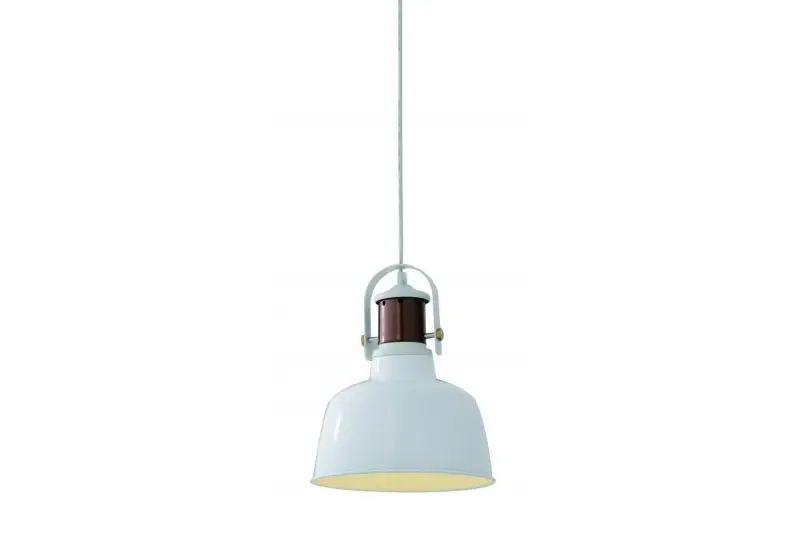 Decor Noor elegante lampadario bianco con elemento in rame 6934