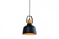 Decor Monroe moderna lampada a sospensione nera e dorata 6958