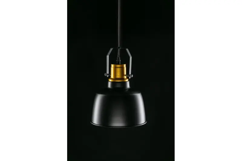 Decor Monroe moderna lampada a sospensione nera e dorata 6958