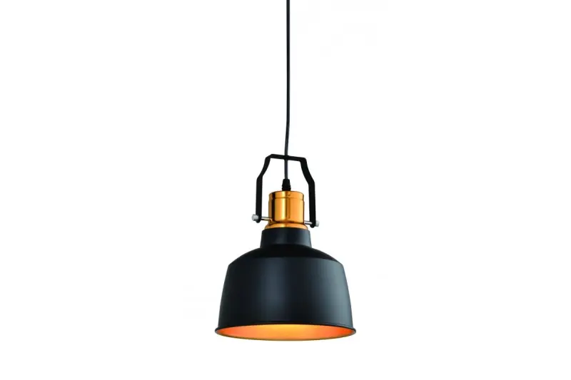 Decor Monroe moderna lampada a sospensione nera e dorata 6958