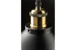 Lampada a sospensione Decor Mani in metallo nero e dorato, diametro 30 cm 4076.