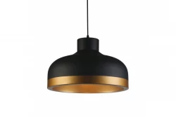 Decor Goldi lampada a sospensione moderna nera e dorata, diametro 42 cm 4113.