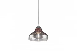 Decor Marite lampadario classico in vetro nero fumé, diametro 26 cm 7061.