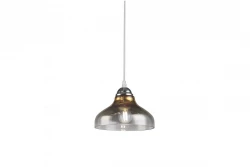Decor Marite lampadario classico in vetro nero dorato, diametro 26 cm 7085