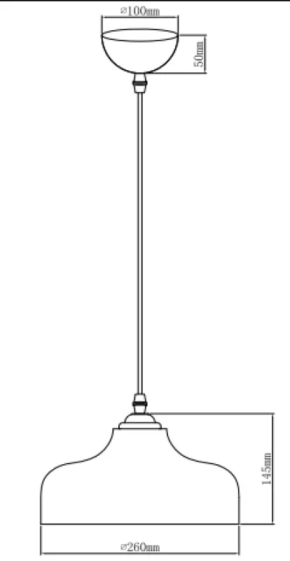 Decor Marite lampadario classico in vetro marrone con diametro di 26 cm 7108.