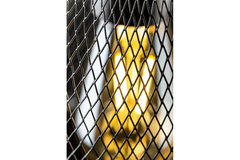 Lampada a sospensione Decor Xalis, paralume in filo nero con bordo in metallo, diametro 18,5 cm 7320.