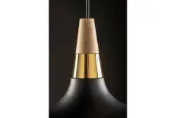 Decor Skandi moderna lampada a sospensione nera con diametro di 35 cm 7382