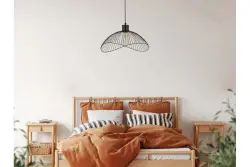 Decorazione Reto vintage lampada a sospensione in filo nero 50 cm di diametro 4151