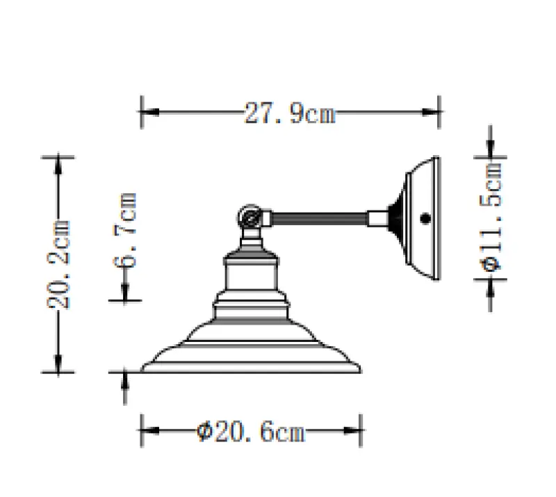 Decor Loret applique da parete regolabile antracite 20 cm di diametro 7727