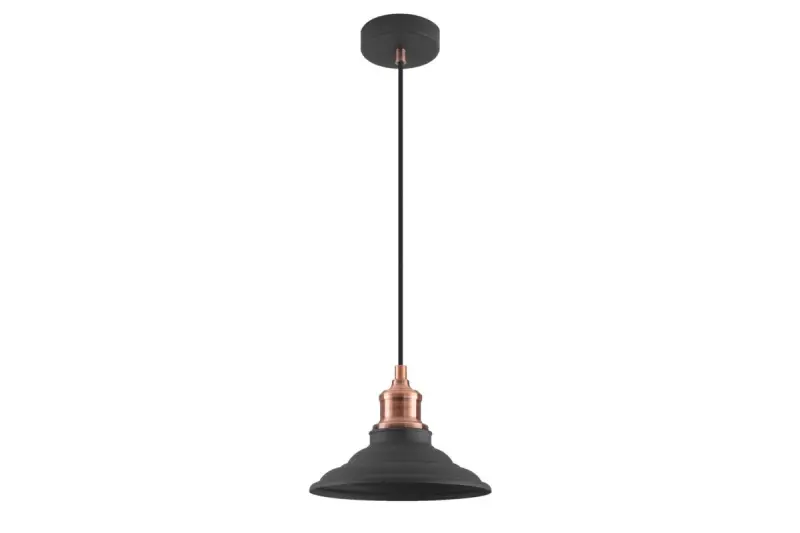 Lampadario sospeso nero senza tempo Decor Loret, 20,5 cm di diametro, 8731.