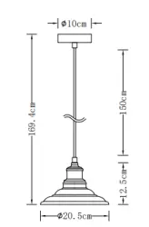 Decor Loret lampada a sospensione bianca senza tempo, diametro 20,5 cm 9691