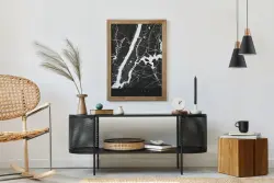 Decor Gianni lampada a sospensione in rame nero elegante con diametro di 22 cm 9974