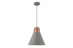 Lampadario sospeso Decor Gianni in stile elegante grigio rame, diametro 32 cm, codice 8167.