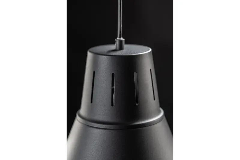 Decor Gianni elegante lampada a sospensione interamente nera con diametro di 32 cm 8136