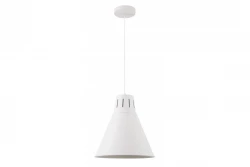 Decor Gianni elegante lampadario a sospensione completamente bianco, con diametro di 32 cm. 8112
