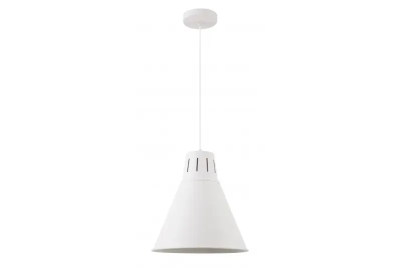 Decor Gianni elegante lampadario a sospensione completamente bianco, con diametro di 32 cm. 8112
