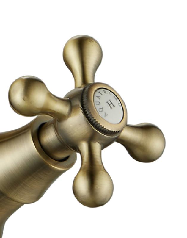 AquaTrimo Windsor rubinetto classico da cucina nostalgico con beccuccio angolato bronzo 21WS7531BN