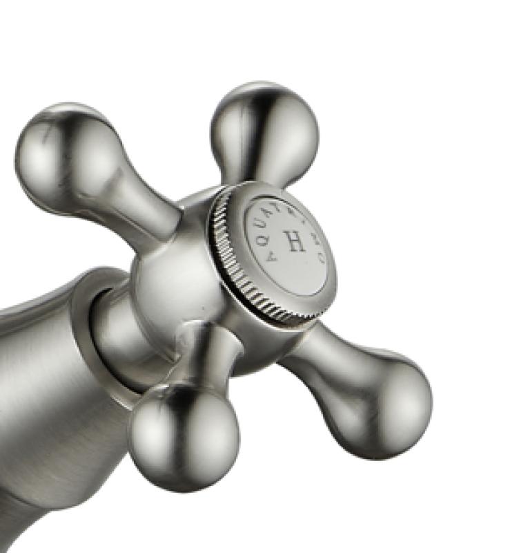 AquaTrimo Windsor rubinetto classico da cucina nostalgico con beccuccio angolare  acciaio inossidabile 21WS7531NM