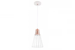 Decor Kaliope lampada a sospensione in filo di rame bianco di moda, diametro 18 cm 8235.