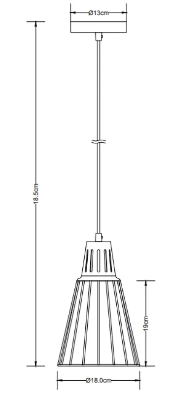 Decor Kaliope lampada a sospensione in filo blu alla moda, 18 cm di diametro, codice 8266.