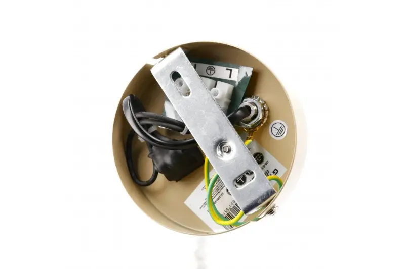 Decor Etore applique beige con braccio in metallo 11 cm di diametro 1907