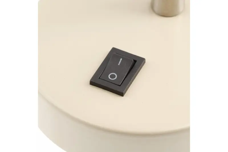 Decor Etore applique beige con braccio in metallo 11 cm di diametro 1907