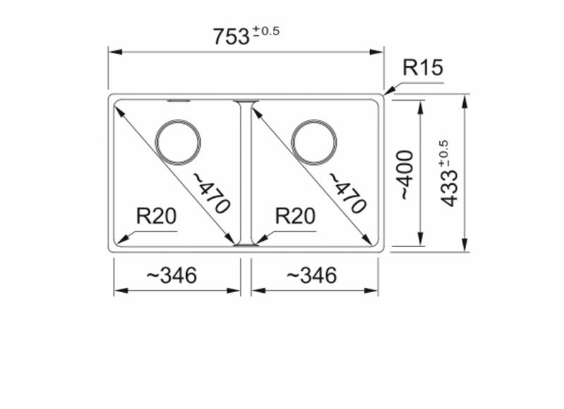 Franke Maris MRG 120-35-35 Fragranite edizione nera opaca doppio lavello sottotop.