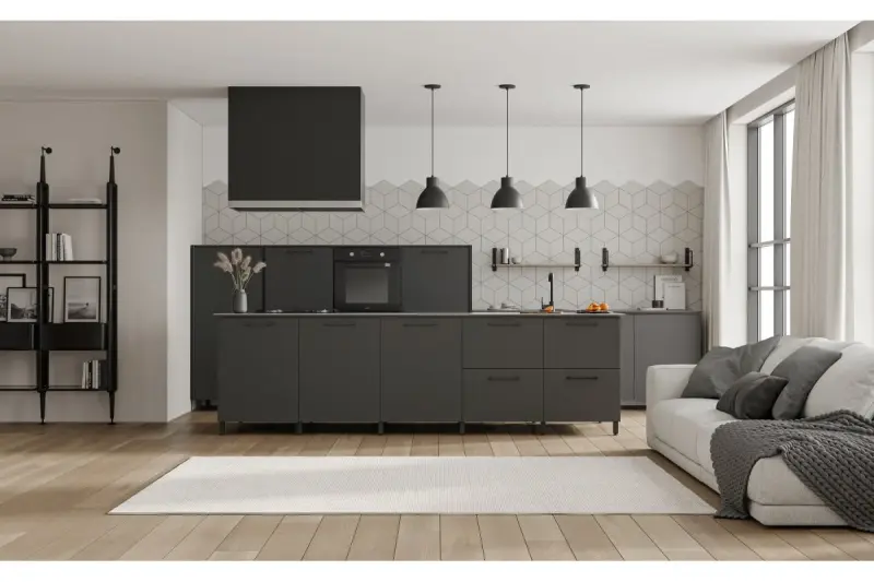 Lampada sospesa Dante Decor nera opaca con interno bianco, diametro 27,5 cm 2119.