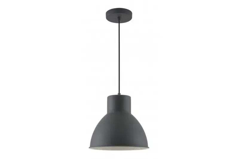 Lampada sospesa Dante Decor nera opaca con interno bianco, diametro 27,5 cm 2119.