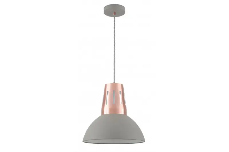Lampada a sospensione Decor Artemia grigia con finitura industriale, diametro di 34,5 cm, 2447.