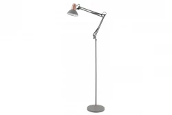 Decor Artemia lampada da terra grigia con braccio metallico lungo diametro 16,5 cm 2300