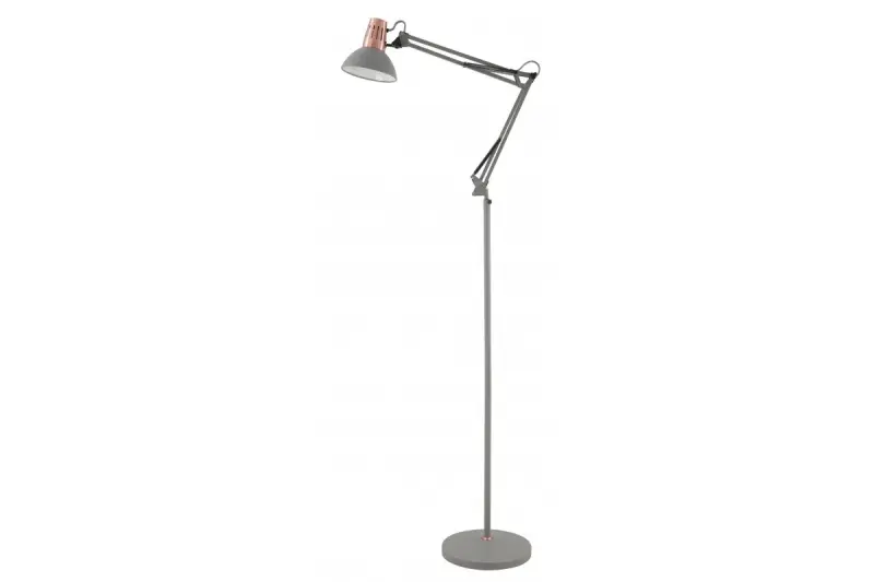 Decor Artemia lampada da terra grigia con braccio metallico lungo diametro 16,5 cm 2300