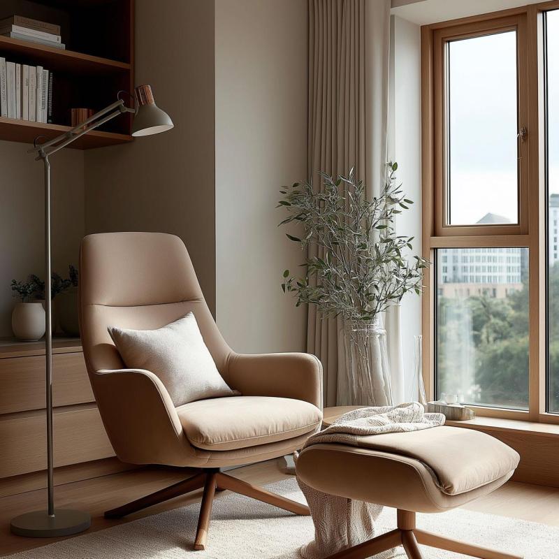 Decor Artemia lampada da terra grigia con braccio metallico lungo diametro 16,5 cm 2300