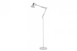 Decor Artemia lampada da pavimento bianca con braccio metallico lungo diametro 16,5 cm 2409.