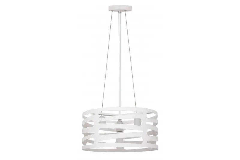 Lampada a sospensione Decor Marisa bianca con spaziatura orizzontale conica massima di 3 fonti luminose diametro 40 cm 2782.