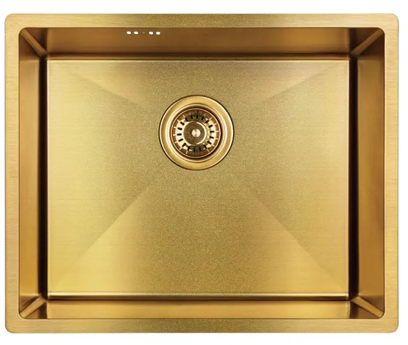 Aquadesign Sinks lavello in acciaio inox dorato PVD gold 50x40 sottopiano e soprapiano 1208957698