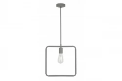 Decor Lija grigia lampada a sospensione quadrata a un punto 2836